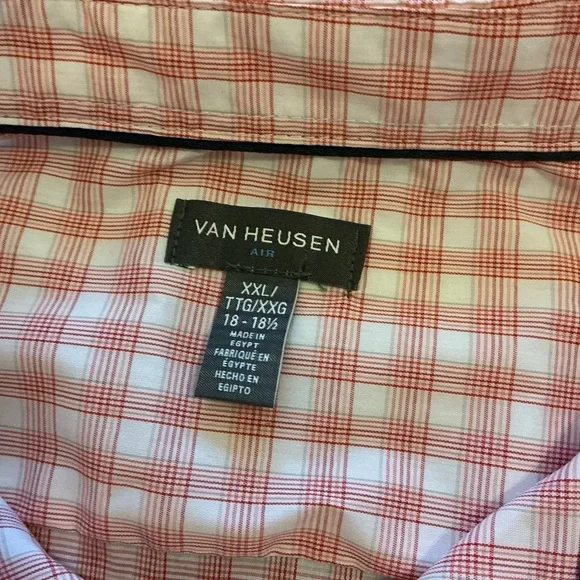 Van Heusen Air Men’s XXL / TTG 18-18.5 Short Sleeve Dress Shirt - NWT! - Picture 3 of 7